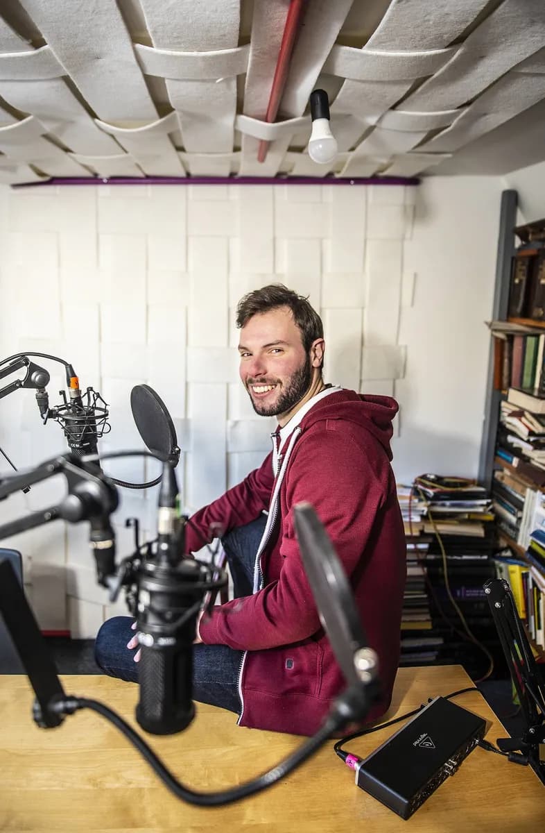 Podcastové studio Kampusu Hybernská — fotka studia 2
